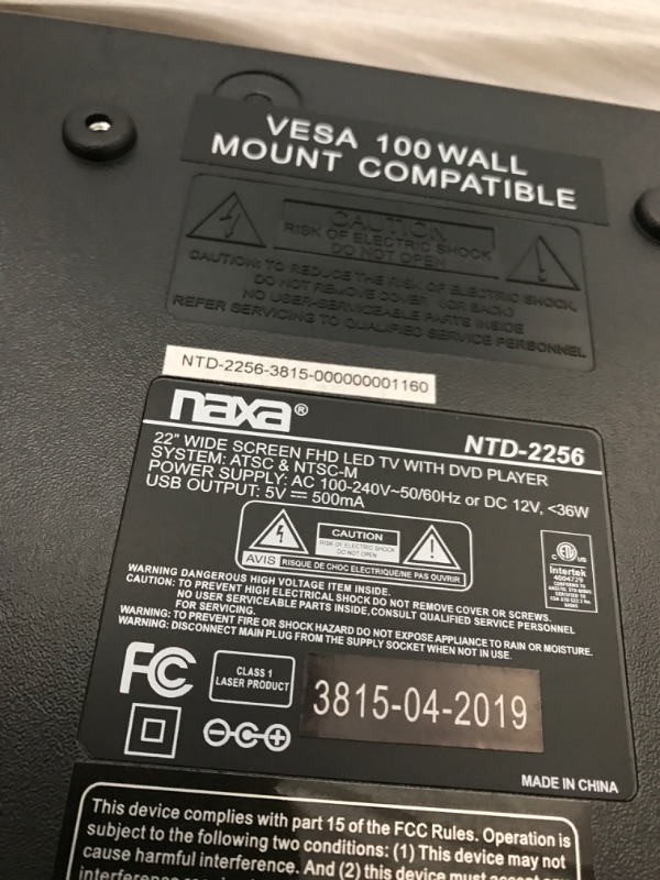 Photo 1 of Naxa NTD2256 - 22" LED TV - 1080p
