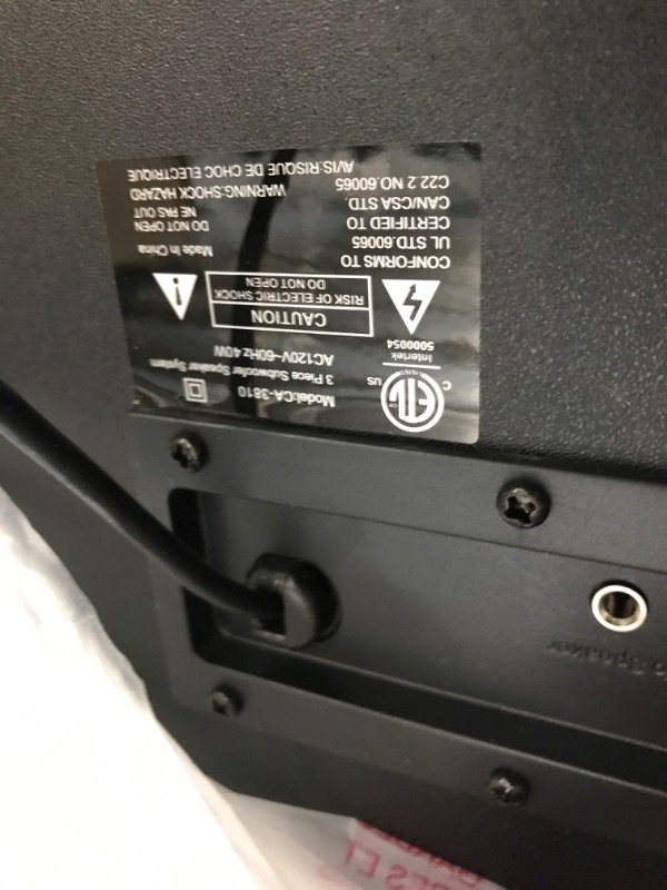 Photo 1 of Cyber Acoustics 2.1 Speaker Sound System with Subwoofer for PC, Stereo, Tablet, Smartphone and Gaming Systems - 80W Peak Power (CA-3810)