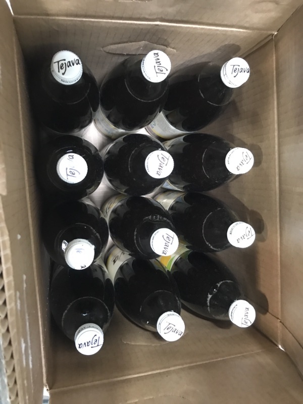 Photo 2 of *no expiration found* Tejava Lemon Flavored Unsweetened Black Tea, Non-GMO Verified, Rainforest Alliance Certified, Glass Bottles, 1 Liter, 12 Pack