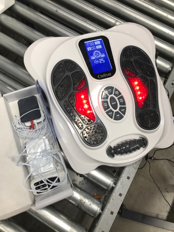 Photo 2 of Foot Stimulator (FSA HSA Eligible) with EMS TENS for Pain Relief and Circulation, Electric Feet Legs Massagers Machine for Neuropathy and Plantar Fasciitis, Nerve Muscle Stimulator with Electrode Pads