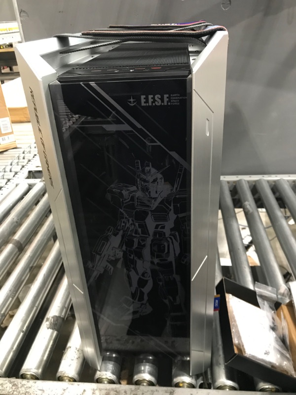 Photo 2 of ROG Strix Helios Gundam Edition RGB ATX/EATX mid-Tower Gaming case with Tempered Glass, Aluminum Frame, GPU Braces, 420mm Radiator Support, and Aura Sync