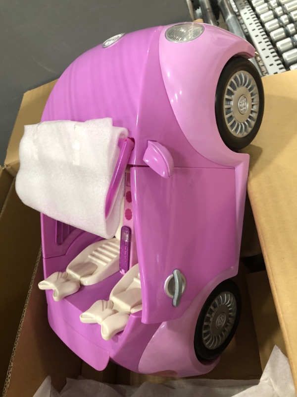 Photo 3 of Glitter Girls – Purple Convertible Car  – Rolling Wheels, Opening Doors, Trunk & Interior Storage