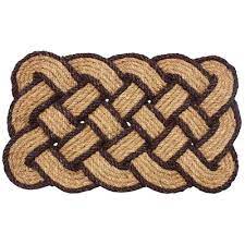 Photo 1 of 22" x 36" Lovers Knot Coir Indoor/Outdoor Doormat, Natural