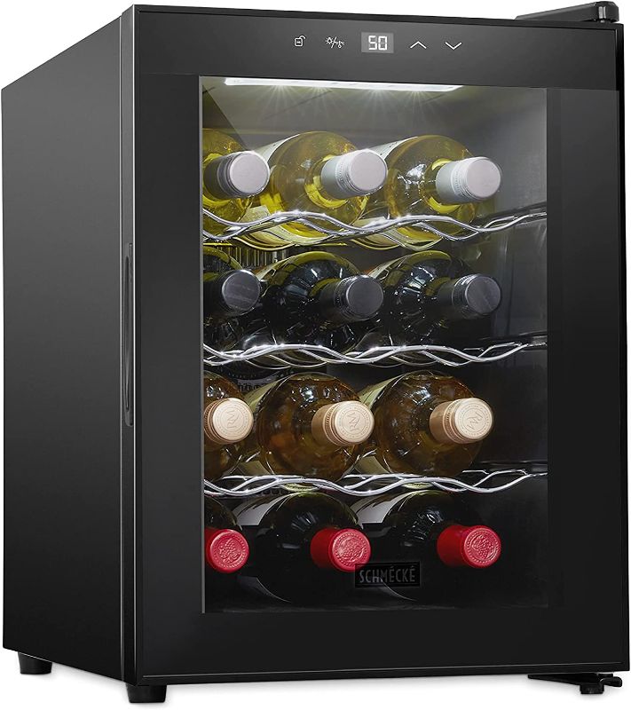 Photo 1 of 12 Bottle Red And White Wine Thermoelectric Wine Cooler/Chiller Counter Top Wine Cellar with Digital Temperature Display