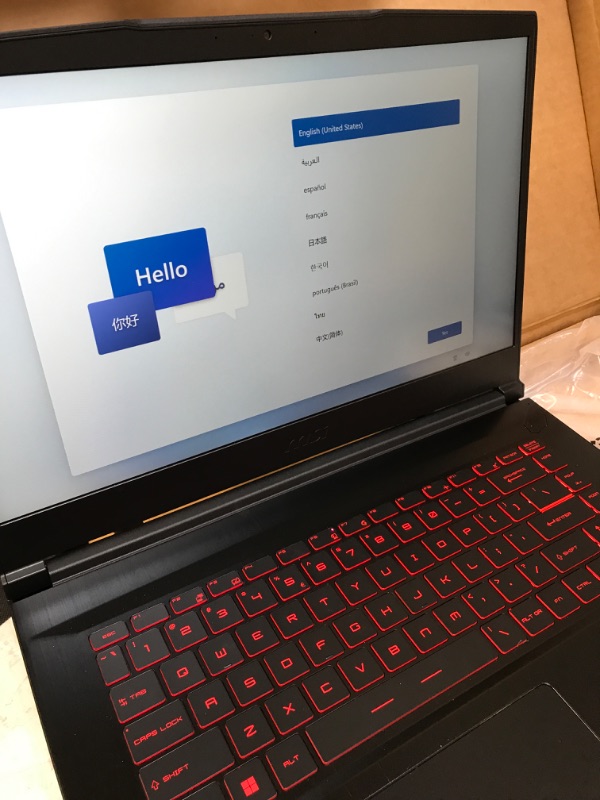 Photo 1 of MSI GF63 15.6 144Hz Gaming Laptop - Intel Core I5-11400H 2.7GHz 6C 16G
