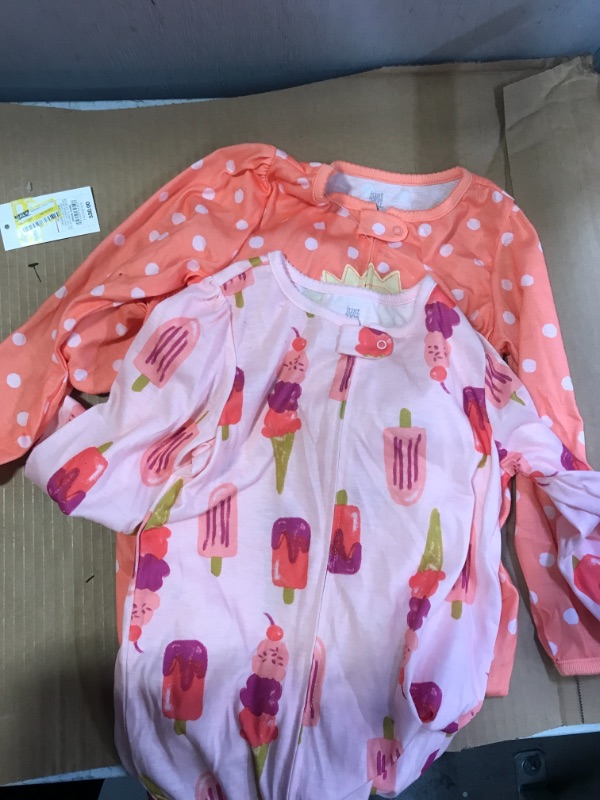 Photo 1 of 4T Toddler Girls' 2pk Sun/Ice Cream Footed Pajama - Just One You made by carter's
