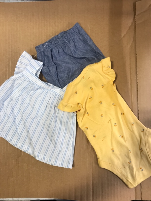 Photo 1 of Carter's Just One You Baby Girls' Bee Striped Top & Bottom Set - Blue Newborn
