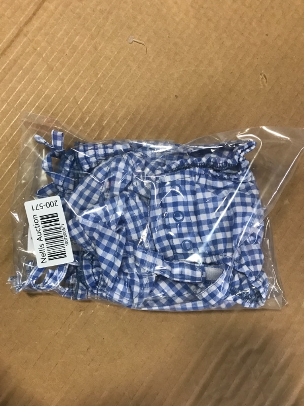 Photo 1 of Carter's Just One You Baby Girls' Gingham Bubble Romper with Hat - Blue Newborn
