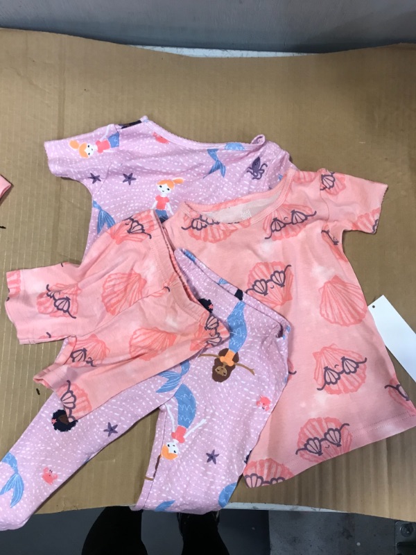 Photo 2 of 18 MONTH, Carter's Just One You Baby Girls' 4pc Shells/Mermaids Snug Fit Pajama Set - Purp
