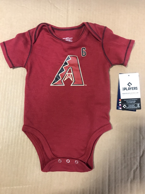 Photo 1 of 6-9M BABY BURGUNDY ONESIE, ARIZONA DIAMONDBACKS 