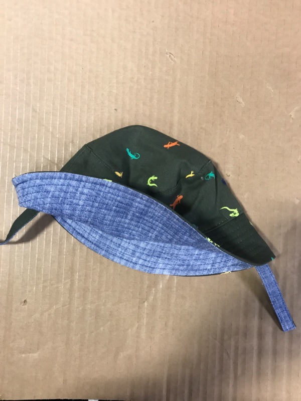 Photo 1 of Baby Boys' Reversible Bucket Hat - Cat & Jack Blue/Olive 12-24M
