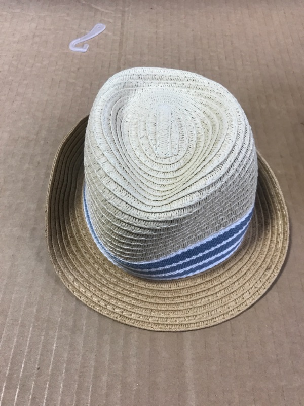 Photo 1 of Baby Boys' Straw Fedora Hat - Cat & Jack Tan Newborn
