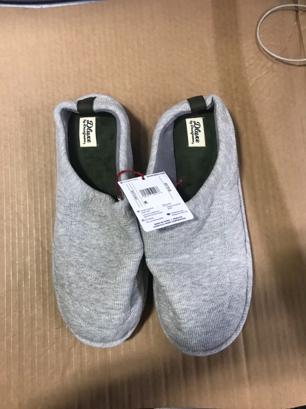 Photo 1 of Men's dluxe by dearfoams Jake Rib Knit Moc Toe Slippers - Gray XL
