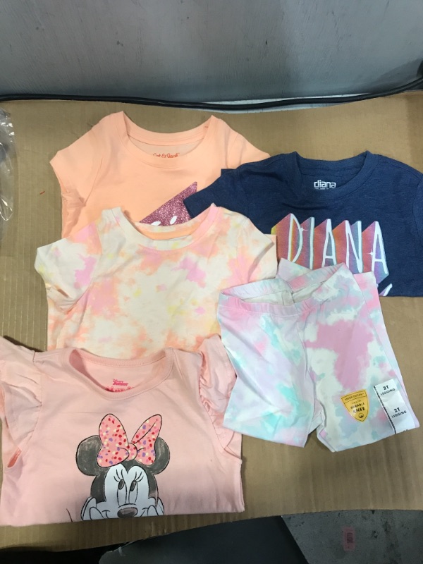 Photo 1 of GIRLS BUNDLE, 2T LEGGING., ONE 2T TOP, THREE 3T TOPS 