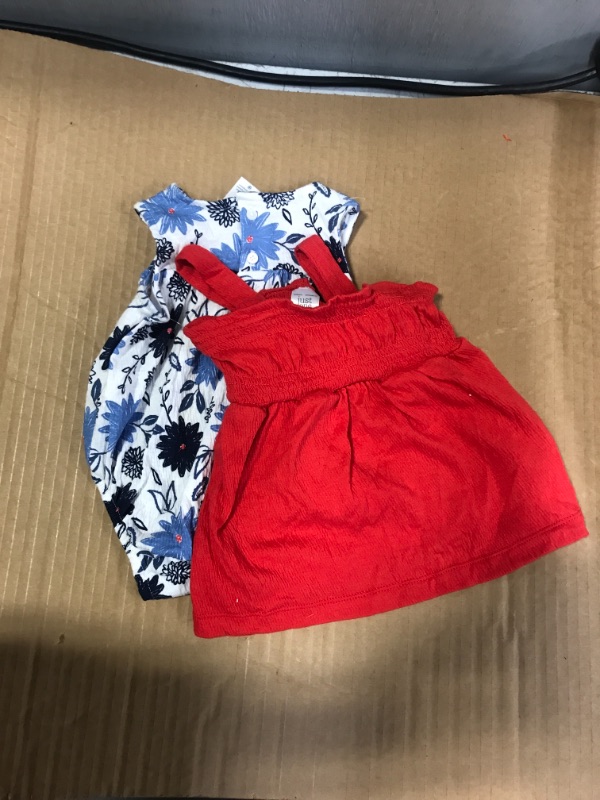 Photo 1 of Carter's Just One You Baby Girls' 2pk Floral Dress Romper - Red/Blue 3M
