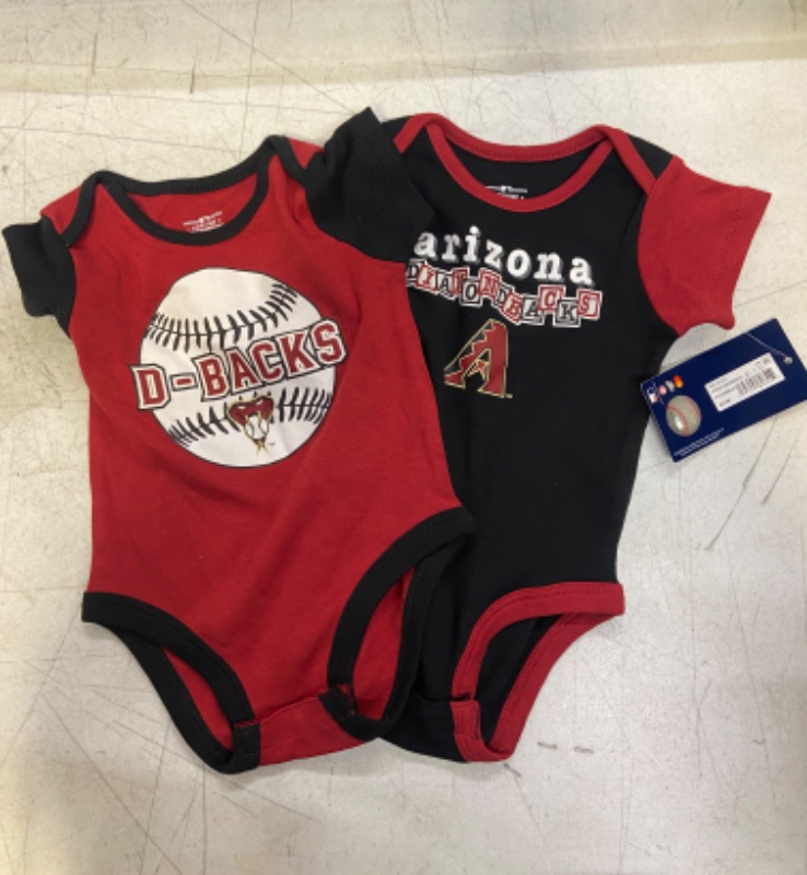 Photo 1 of 2PC SET SIZE 12M - TEAM ATHLETIC GENUINE MERCHANDISE - BABY ONESIES (2 TOTAL)