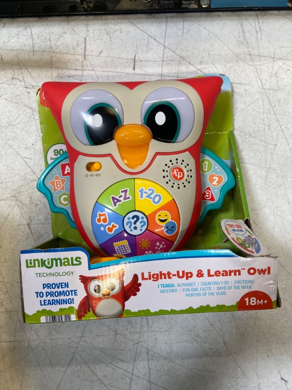 Photo 2 of Fisher-Price Linkimals Interactive Learning Toy for Toddlers with Lights Music and Motion, Light-Up & Learn Owl / ONLY PACKAGING HAS MINIMAL DAMAGE 