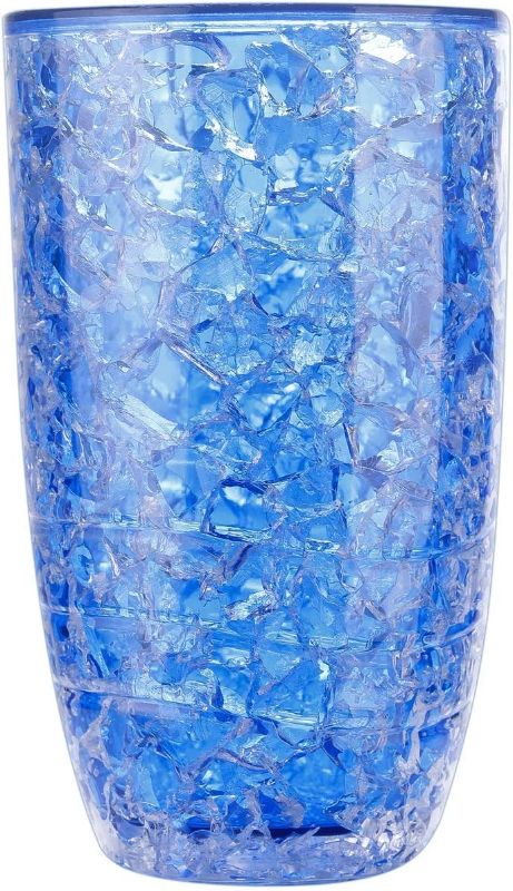 Photo 1 of ROJOSER Freeze Beer Pint Glass, Double Wall Plastic Frozen Pint Glass With Freezer Gel Chille, Enjoy the Summer and Keep Your Beverage Cool (Blue 1PC)… / PRODUCT IS FACTORY SEALED
