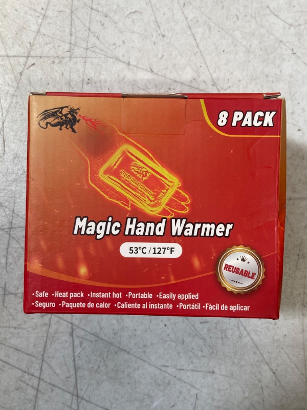 Photo 2 of ?8 Pack? Magic Hand Warmers, Reusable Pocket Hand Warmers, Reusable Heat Pack, Handwarmers, Outdoor, Indoor, Working, Studying, Camping, Golf, Skiing, Warm Gifts, Skiing
