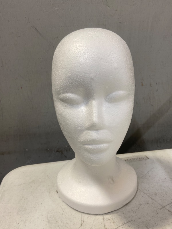 Photo 2 of 12" Foam Wig Head - Tall Female Foam Mannequin Wig Stand and Holder for Style, Model And Display Hair, Hats and Hairpieces, Mask - for Home, Salon and Travel
