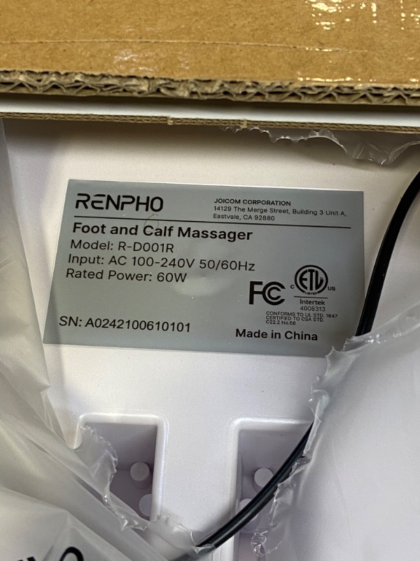 Photo 3 of RENPHO Foot Massager Machine with Heat, Gifts for Men and Women, Shiatsu Foot and Calf Massager with Remote, Offer Deep Kneading Rolling Ankle, Leg Massage, Fits Up to US Men Feet Size 14
