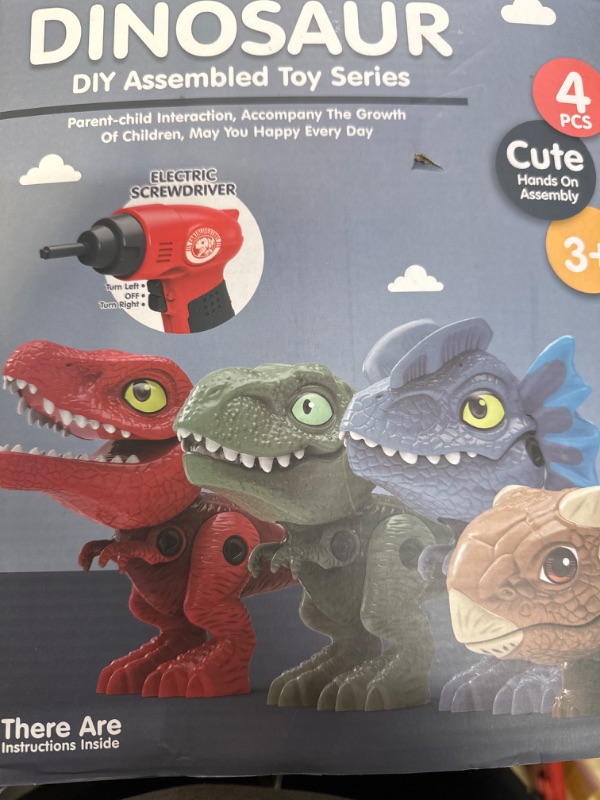 Photo 4 of Minxuan Dinosaur Toys for 3 4 5 6 7 Year Old Boy, STEM Take Apart Dinosaur Toys with Electric Drill Birthday Gift for Boys Girls
