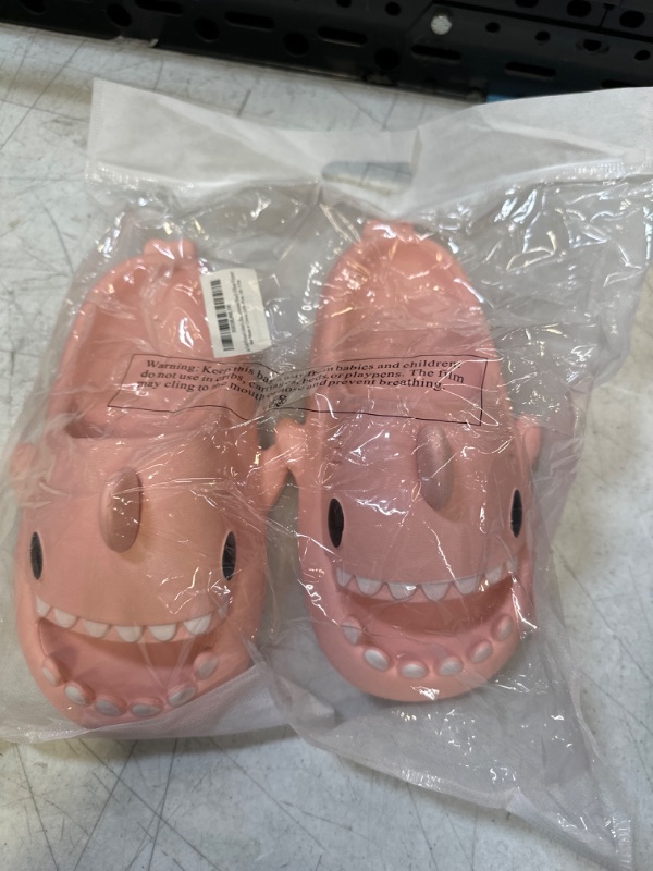 Photo 1 of  PINK COLOR SHARK SLIP ON SANDALS (SIZE 36-37 / W 6/6.5 )