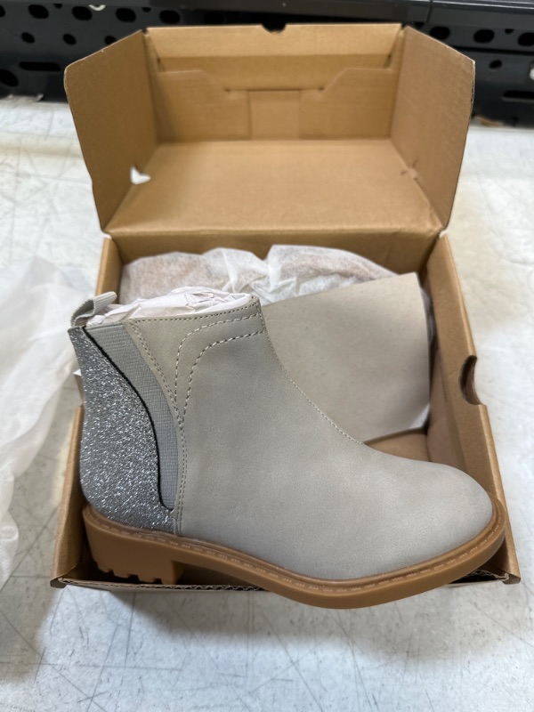 Photo 1 of GIRLS SIZE 10 SPARKLY/GREY CHELSEA BOOTS 