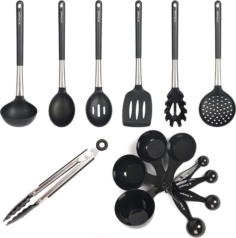 Photo 1 of Deoqash Silicone Cooking Utensil Set, Cooking Utensils 15pcs, Non-Stick and Heat Resistant Cooking Utensils Set, Multifunctional and Convenient Kitchen Gadgets Cookware Set
