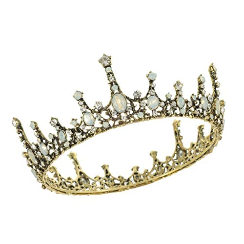 Photo 1 of Kamirola -Bronze Baroque Queen Crown - Vintage Princess Tiara, Crytal Wedding Prom Hallloween Opal Costume Hair Accessories for Women and Girls
** FACTORY PACKAGED 