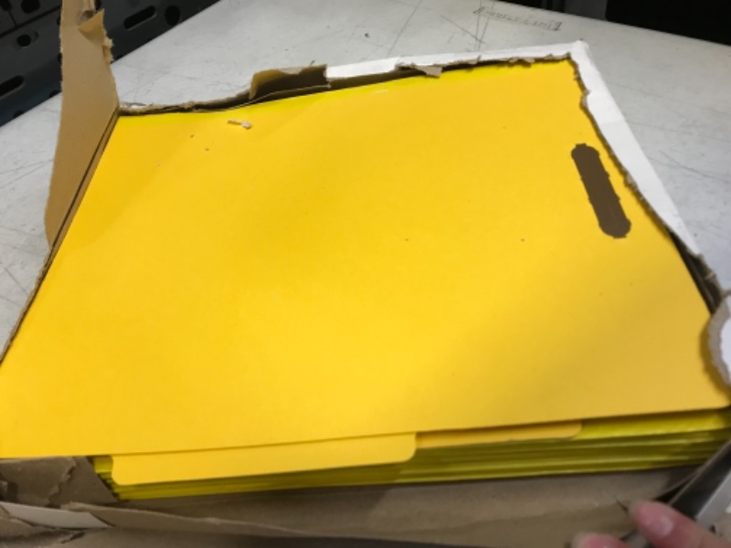 Photo 2 of Pendaflex Classification Folders, 2 Dividers, 2" Fasteners, Letter Size, Yellow, 10/Box (24134P)
