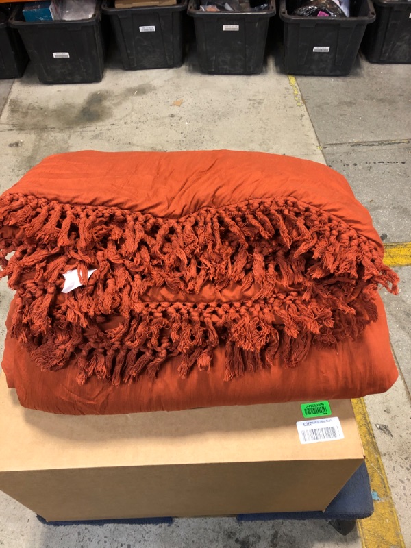 Photo 1 of ORANGE COMFORTER SET, 100% POLYESTER