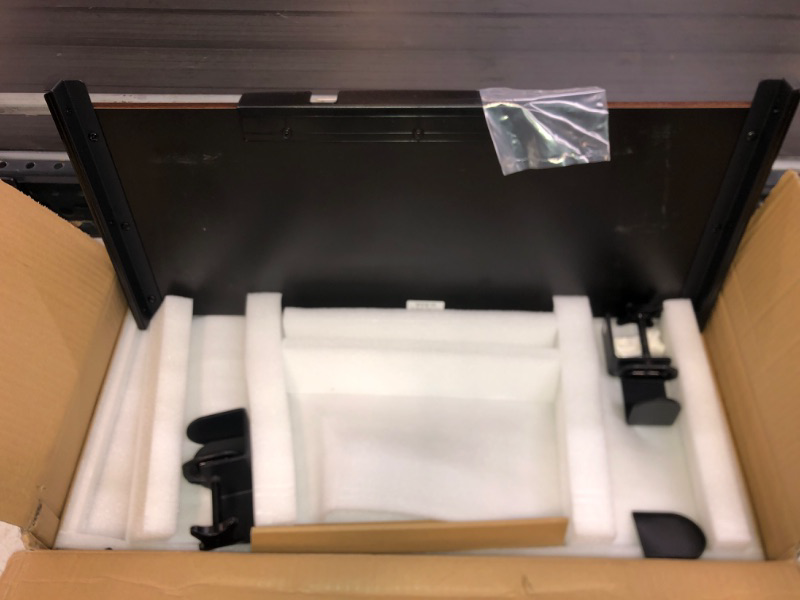 Photo 4 of VIVO Clamp-on Computer Keyboard and Mouse Under Desk Mount Slider Tray, 27 (33 Including Clamps) x 11 inch Pull Out Platform Drawer, Dark Wood Tray, Black Frame, MOUNT-KB05D 27 inch Dark Wood