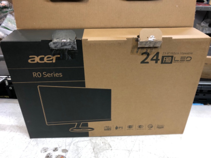 Photo 2 of Acer 23.8” Full HD (1920 x 1080) Computer Monitor with AMD Radeon FreeSync Technology, 75Hz, 1ms (VRB) (HDMI Port 1.4 & VGA Port) K242HYL Hbi
