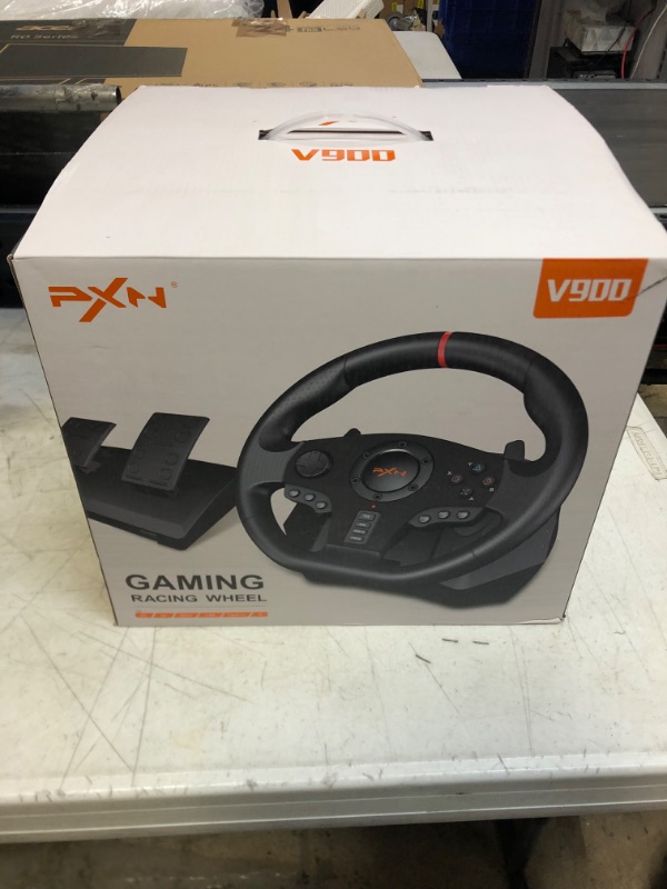 Photo 3 of PXN V900 Gaming Steering Wheel - 270/900° PC Racing Wheels with Linear Pedals & Left and Right Dual Vibration for Xbox Series X|S, PS4, Xbox One, PC, Nintendo Switch, Android TV
