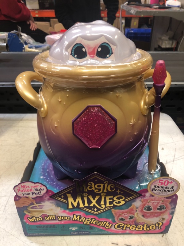 Photo 3 of Magic Mixies Magical Misting Cauldron with Interactive 8 inch Pink Plush Toy and 50+ Sounds and Reactions