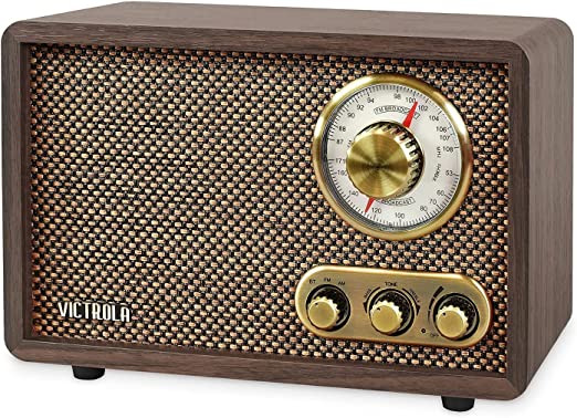 Photo 1 of Victrola Retro Wood Bluetooth FM/AM Radio with Rotary Dial, Espresso