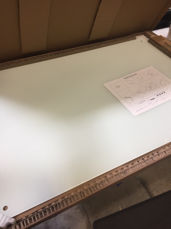 Photo 2 of Glass Dry Erase Board for Wall - Modern Frameless Glass Whiteboard 24''x36'', Large Magnetic White Board for Home Office Cafe Shops Decor White 24x36