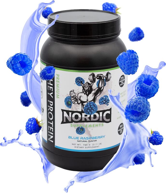 Photo 1 of Nordic Supplements Blue Raspberry Protein Powder Ultra Filtered Cold Processed Whey Protein Shake | Advanced Formula 25g of Protein 30 Servings
BB 12/2024