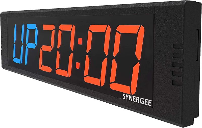 Photo 1 of Synergee 8.5" Premium LED Programmable Interval Wall Timer Gym Timer with Wireless Remote. Tabata, EMOTM, Stopwatch, Count Up/Down, MMA, Clock.