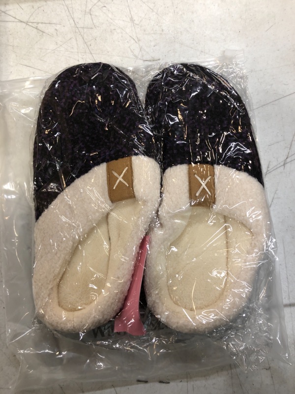 Photo 1 of ADULT SIZE MEDIUM BLACK PLUSH LINED SLIPPERS 