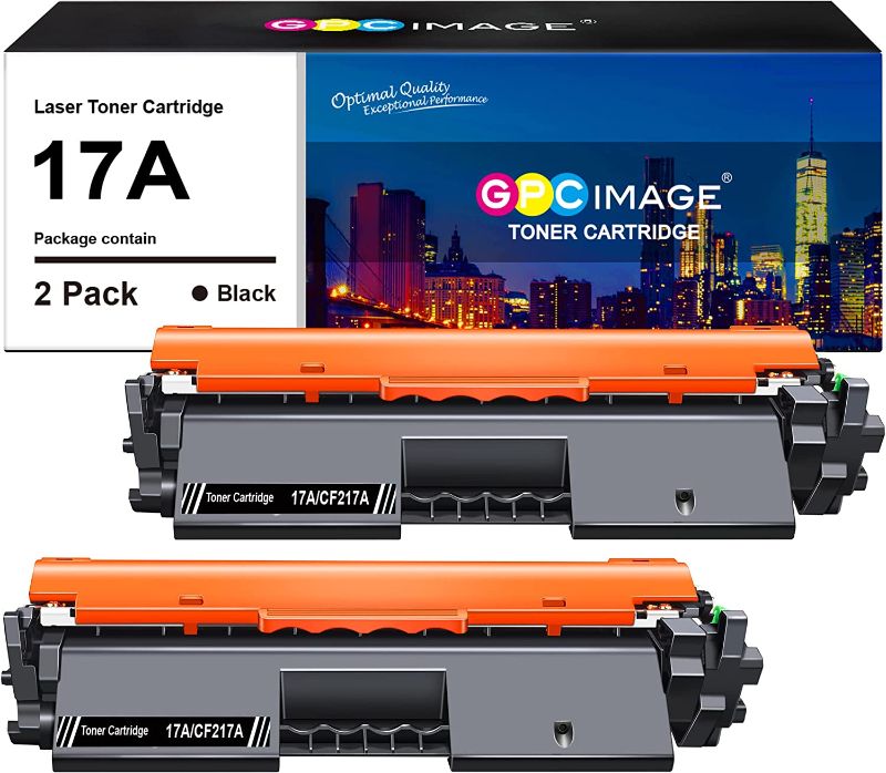 Photo 1 of GPC Image Compatible Toner Cartridge Replacement for HP 17A CF217A Toner Compatible with Laserjet Pro M102w M130nw M130fw M130fn M102a M130a Pro MFP M130 M102 Series Printer (2 Black)
