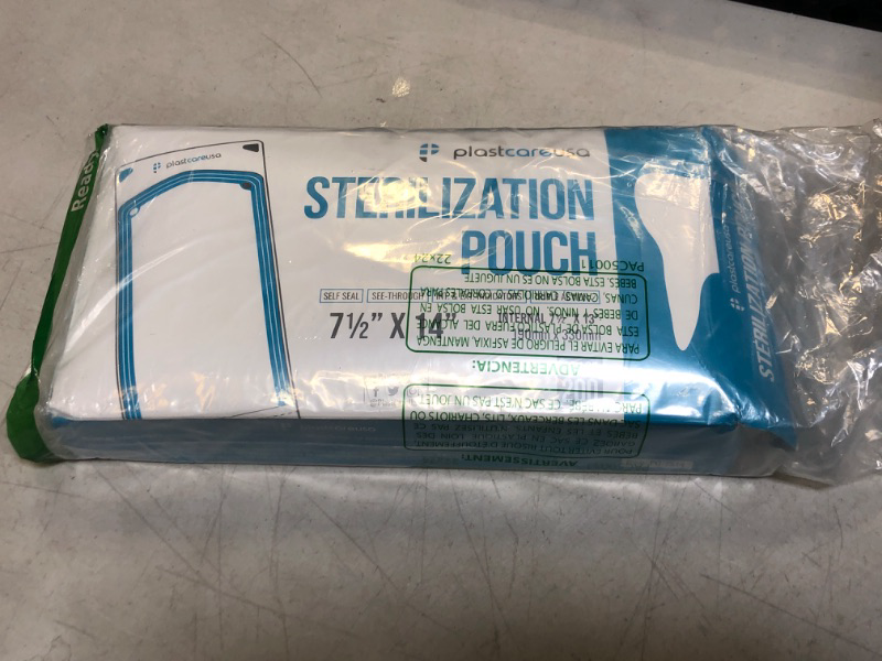 Photo 2 of 200 7.5 X 13 Self Sterilization Pouches for Dental Offices, Autoclave Sterilizer Bags Pouch for Dentist Tools, for Cleaning Tools, 200 Pouches Per Box, 1 Box of Paper Blue Film
