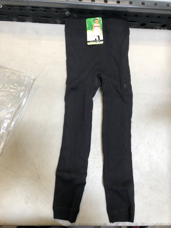 Photo 2 of Govc Kids Girls Winter Warm Velvet Leggings Stretch Cotton Cable Knit Fleece Lined Pants Tights - POSSIBLE SIZE 3T-4T
