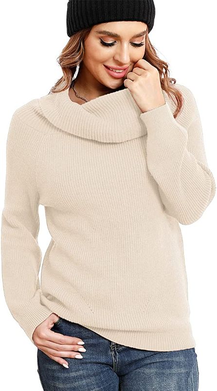 Photo 1 of Feiersi Womens Off The Shoulder Sweaters Casual Knit Long Sleeve Pullover Sweater 2022 - SIZE M 
