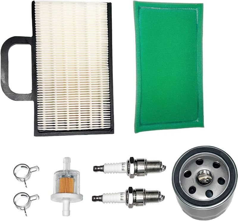 Photo 1 of 698754 Air Filter 691035 Fuel Filter 696854 Oil Filter with Spark Plug for BS 499486 499486S 695667 273638S 492932S and HP Intek V-Twin 18-26 Lawn Mower Tractor Engine Air cleaner
