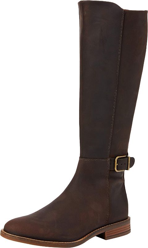 Photo 1 of Clarks Women's Camzin Branch Knee High Boot Dark Brown Lea 9
