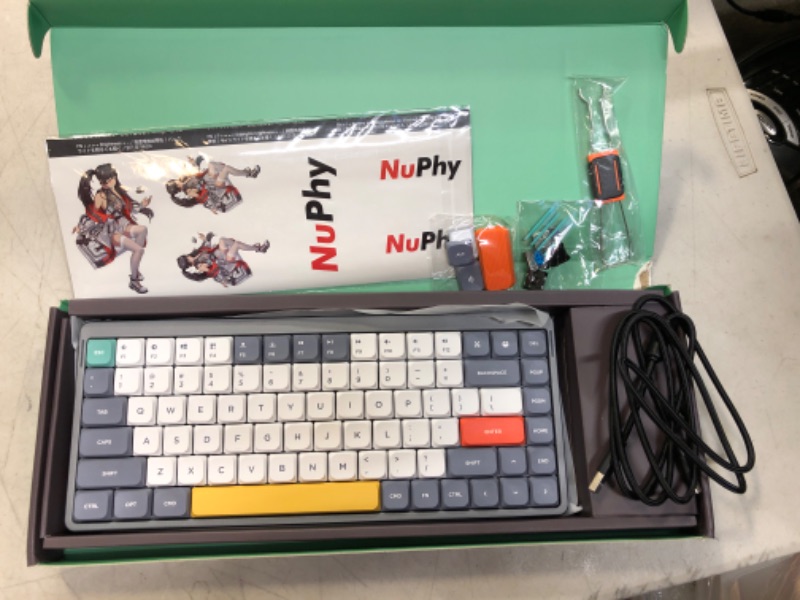 Photo 2 of nuphy Air75 Mechanical Keyboard, 75% Low Profile Wireless Keyboard, Supports Bluetooth 5.0, 2.4G and Wired Connection, Compatible with Windows and Mac OS Systems-Gateron Brown Switch
