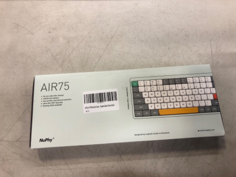 Photo 3 of nuphy Air75 Mechanical Keyboard, 75% Low Profile Wireless Keyboard, Supports Bluetooth 5.0, 2.4G and Wired Connection, Compatible with Windows and Mac OS Systems-Gateron Brown Switch

