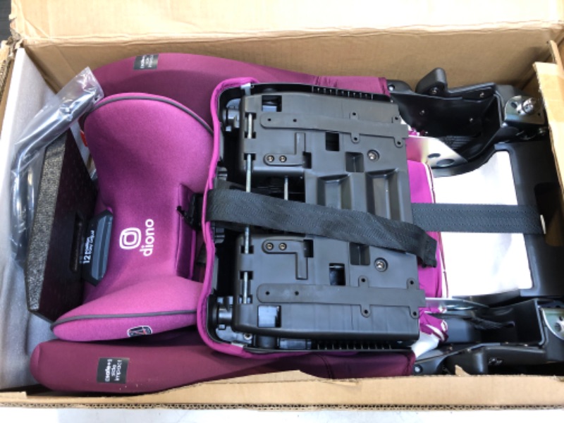 Photo 3 of Diono Radian 3RXT SafePlus, 4-in-1 Convertible Car Seat, Rear and Forward Facing, SafePlus Engineering, 3 Stage Infant Protection, 10 Years 1 Car Seat, Slim Fit 3 Across, Purple Plum 3RXT Safe+ Purple Plum